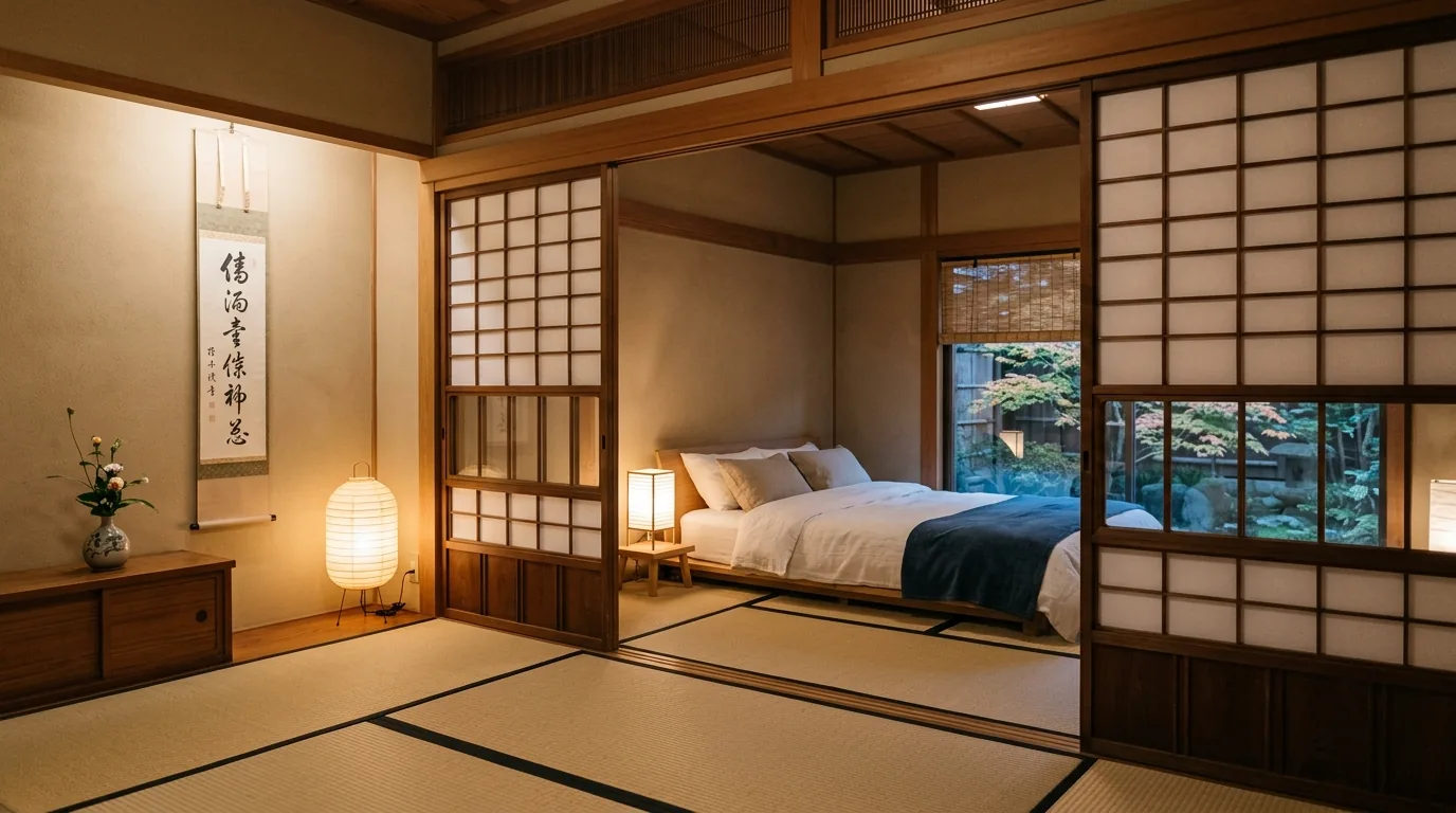 Add texture with woven panels or linen